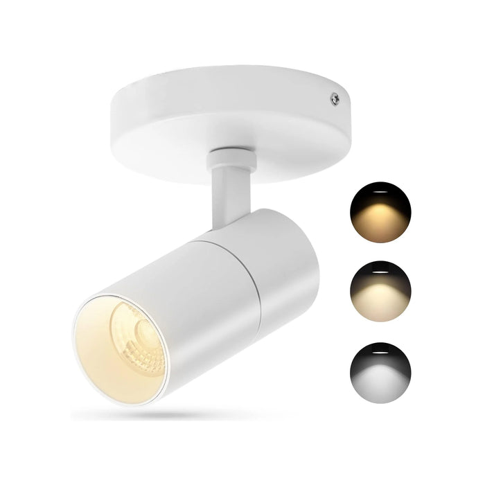 3-Color 10W LED Ceiling Spotlight Flush Mount Indoor