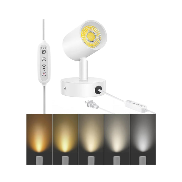 5 Color 10W LED Up Lights Indoor Spot Lights with Timer, Floor Spotlight Lamp with 5.9FT Plug Cord