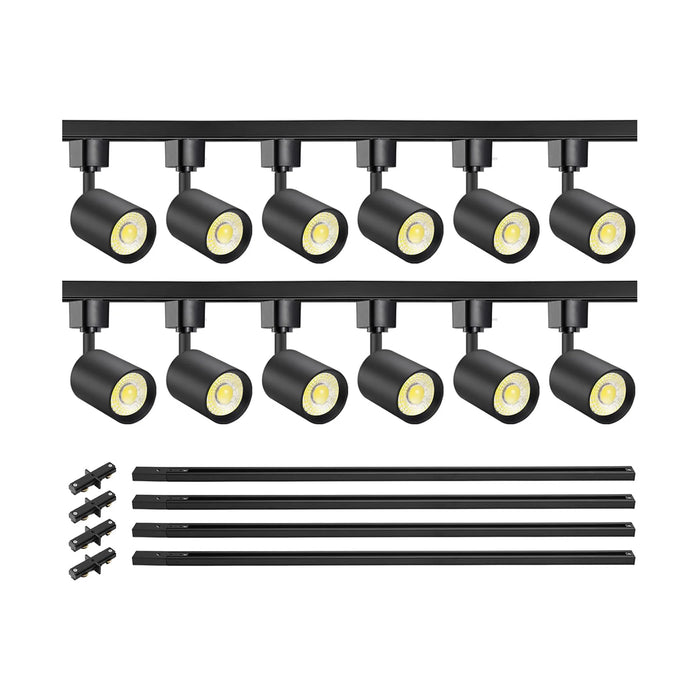 12-Light LED Track Lighting Kit with 13FT Track Rail, 10W 3000K