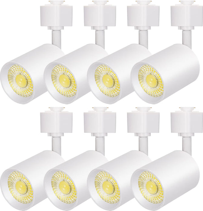 8 Pack J Type Track Lighting Heads 10W White 3000K