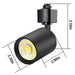 10W LED Track Light Heads H Type 3000K 8 Pack