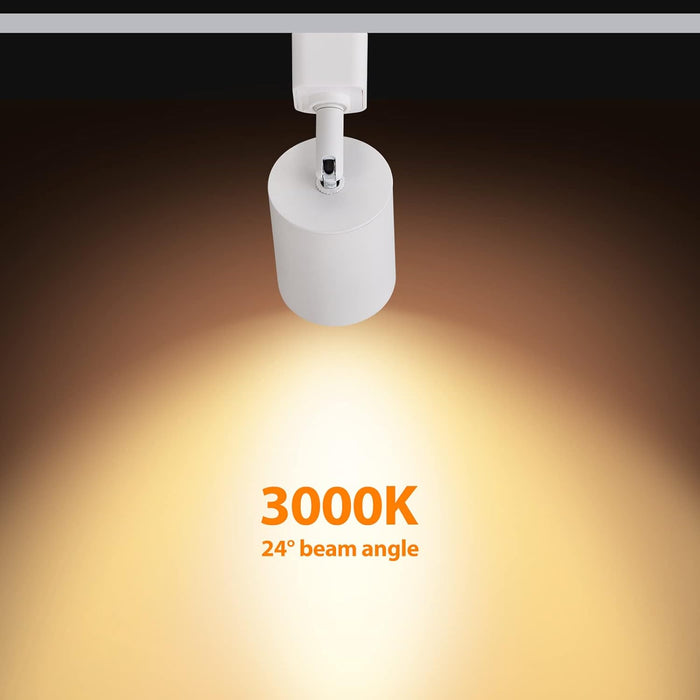 8-Light LED Track Lighting Kit with 6.6FT Track Rail, 10W 3000K