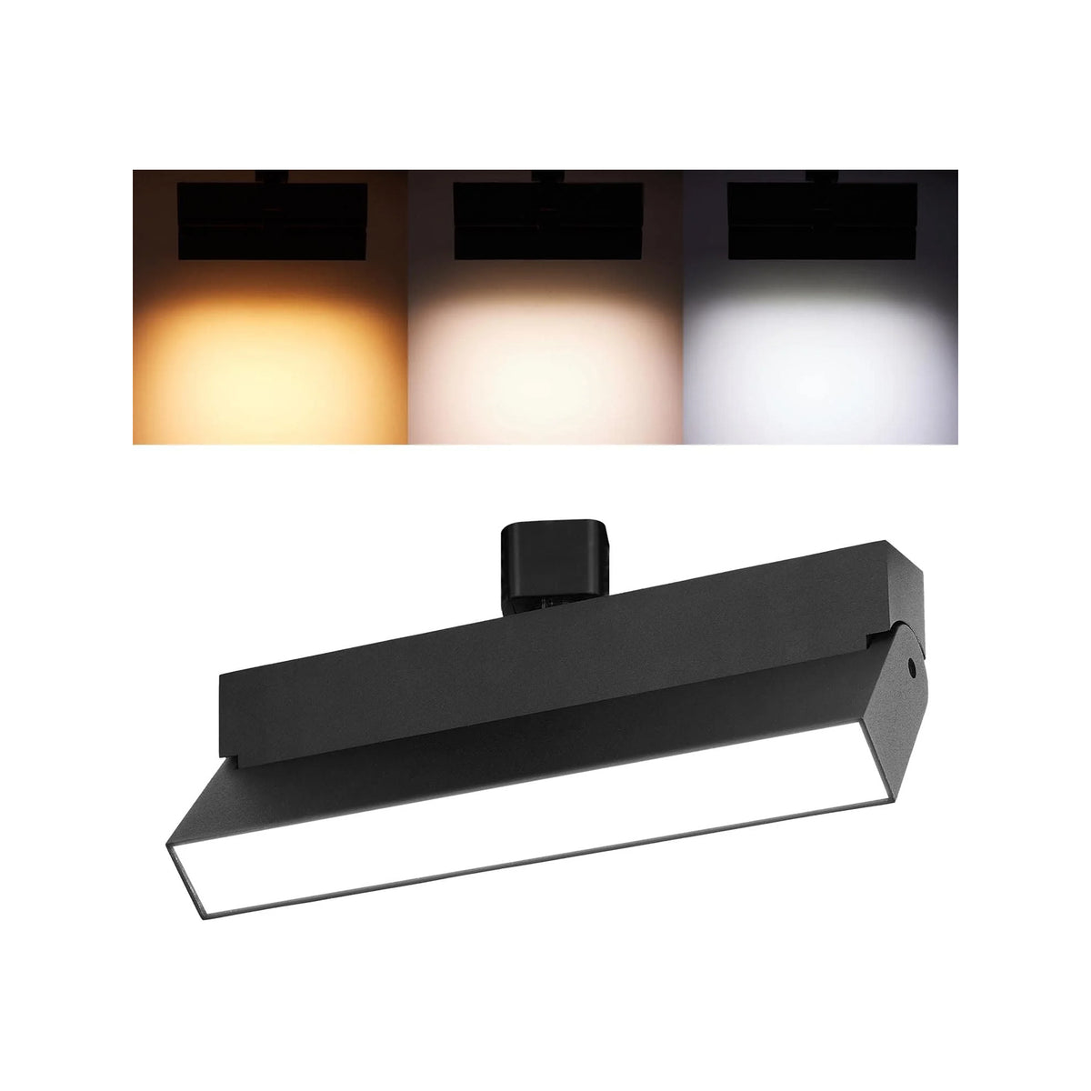 3-Color Dimmable LED Track Lighting Heads H Type, 100° CRI90+ 24W ...