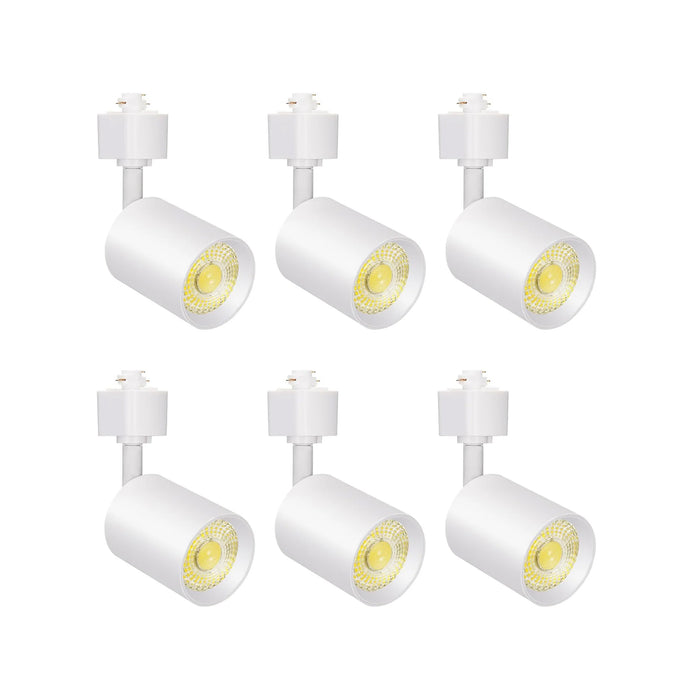 10W LED Track Light Heads H Type 3000K 6 Pack