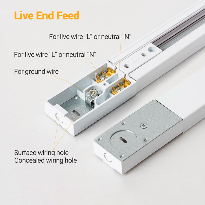 5-Color 12-Light LED Track Lighting Kit with 13FT Rails, 10W White
