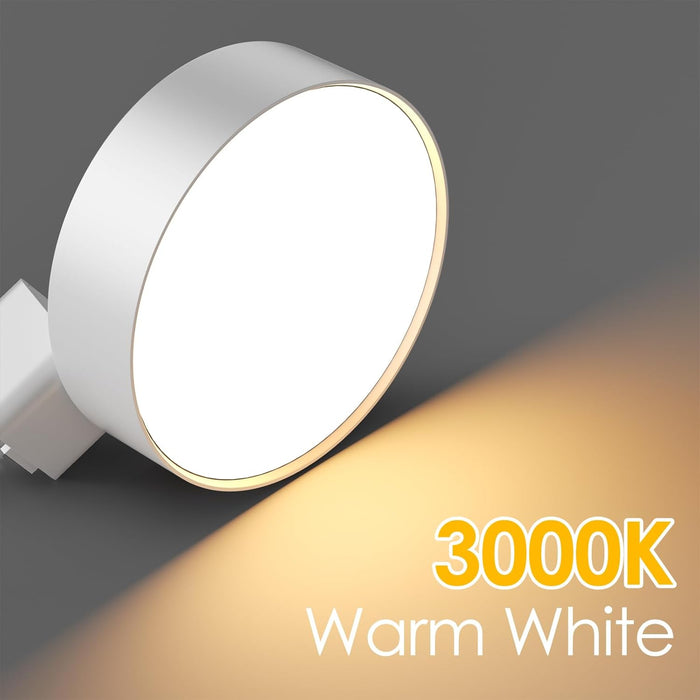 Diffuse LED Track Lighting Heads H Type Track Light Heads Dimmable Kitchen Track Lighting Fixtures Ceiling, Compatible with H Track Rails - Flicker Free CRI90+ 3000K 12W 1000lm