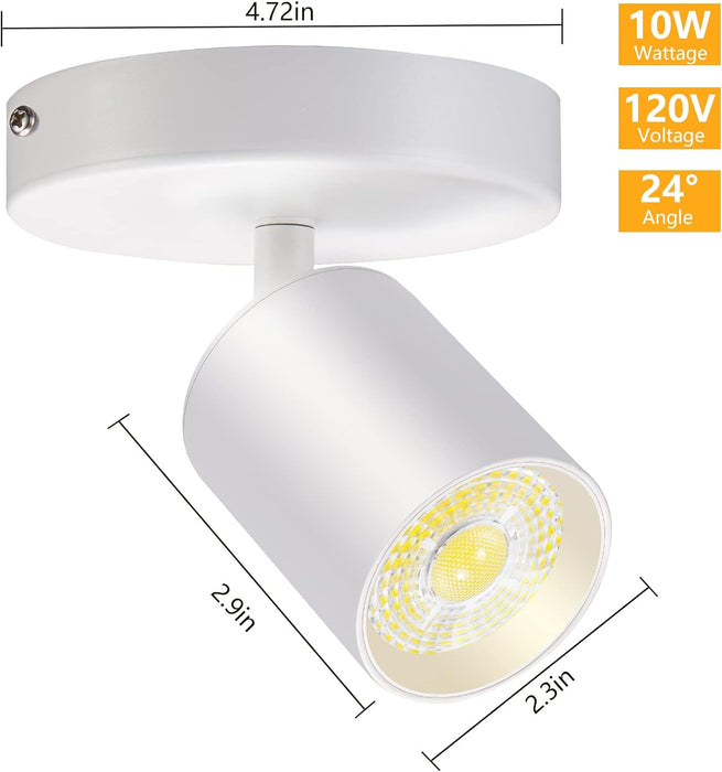 Flush Mount LED Ceiling Spotlight Dimmable, 10W 800lm 4000K