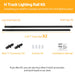 6.6FT H Track Lighting Rails Kit Black