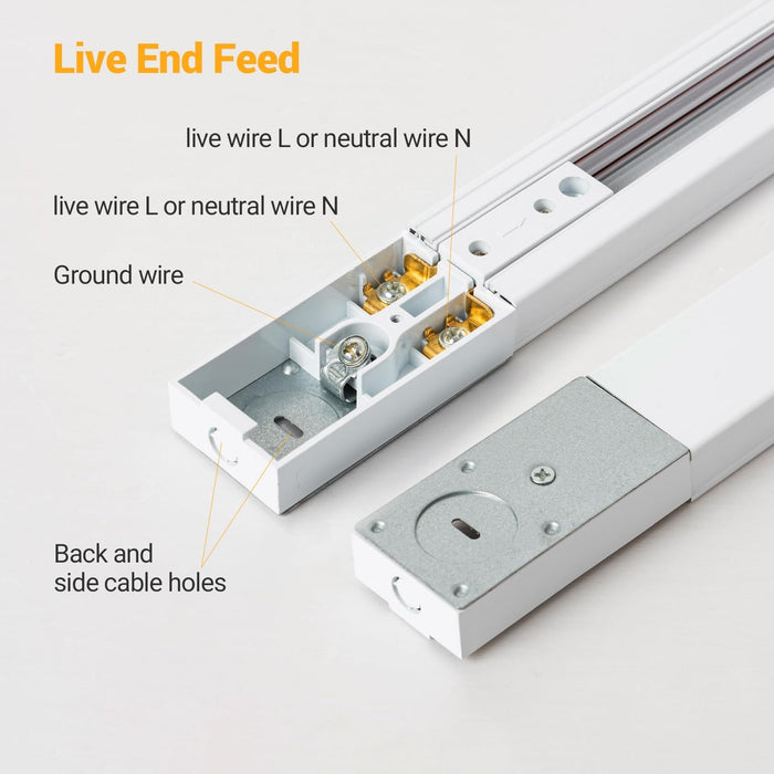 8-Light LED Track Lighting Kit with 6.6FT Track Rail, 10W 3000K