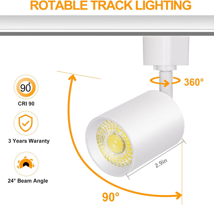 16-Pack 10W Dimmable LED Track Lighting Heads H Type Track Light, 4000K White