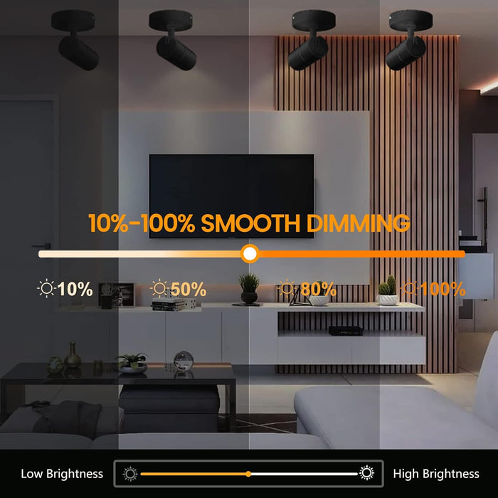 3-Color 10W LED Ceiling Spotlight Flush Mount Indoor