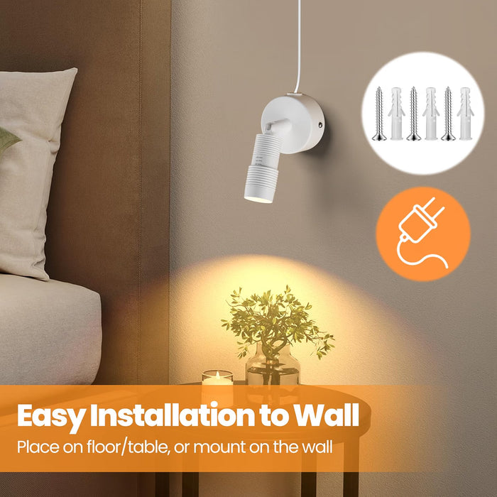 TuyuBEE Muti-Color Zoomable LED Spot Lights Indoor with Timer, White