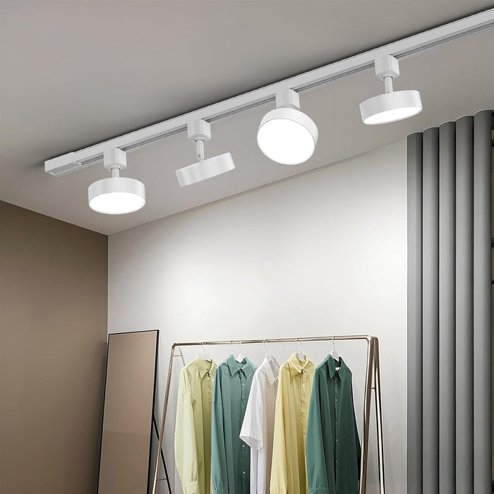 Diffuse LED Track Lighting Heads H Type Track Light Heads Dimmable Kitchen Track Lighting Fixtures Ceiling, Compatible with H Track Rails - Flicker Free CRI90+ 3000K 12W 1000lm