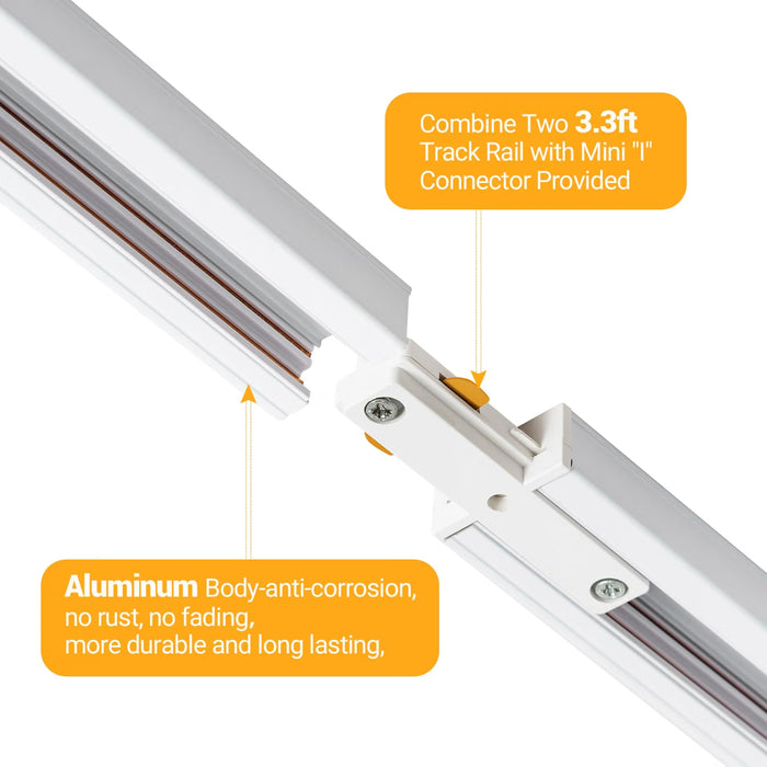 5-Color 12-Light LED Track Lighting Kit with 13FT Rails, 10W White