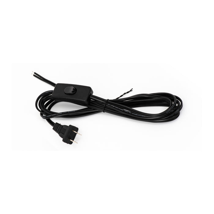 VANoopee Track Lighting Plug Cord 10FT Black, 2 Prong