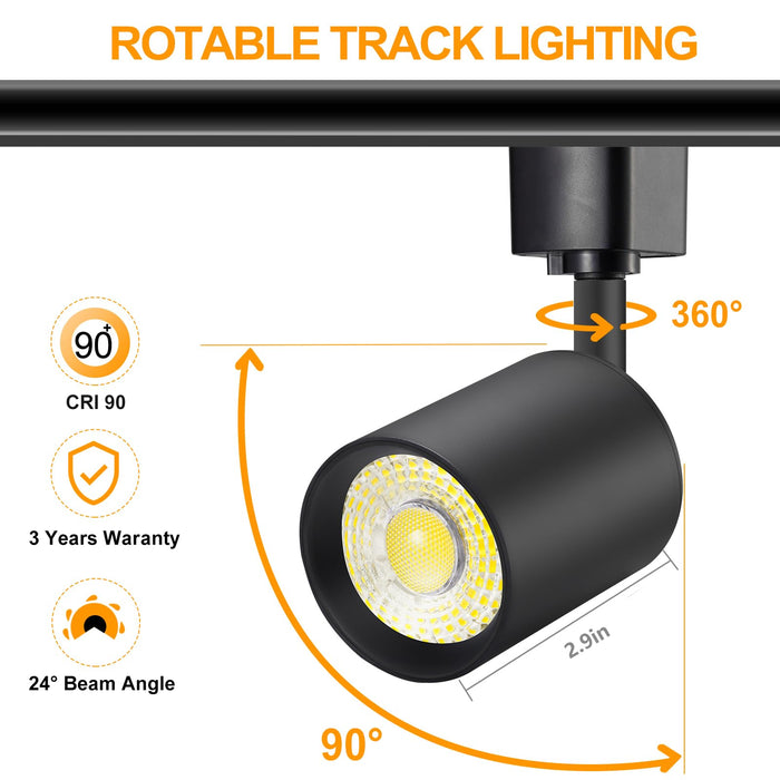 12-Light LED Track Lighting Kit with 13FT Track Rail, 10W 3000K