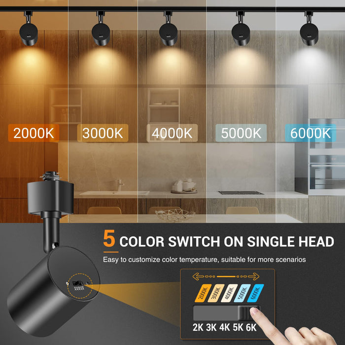 10W 5 Color Track Heads H Type 6 Pack — VANoopee