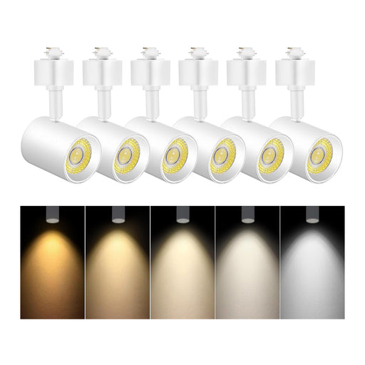 10W 5 Color Track Heads H Type White 6 Pack