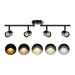 5-Color 4 Light Black LED Track Lighting Fixtures, 30W