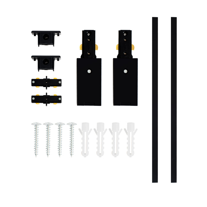 6.6FT H Track Lighting Rails Kit Black