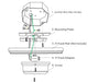 H Track Floating Canopy Connector White